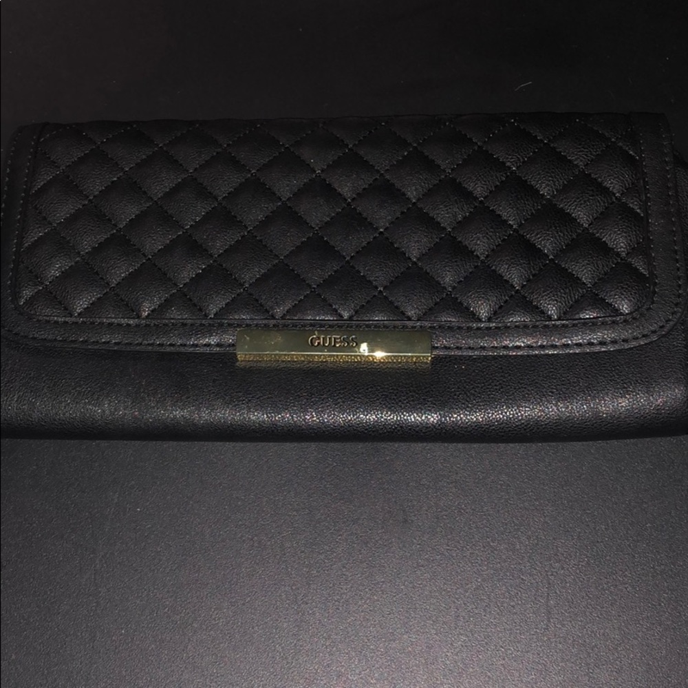 Guess all black wallet/ clutch